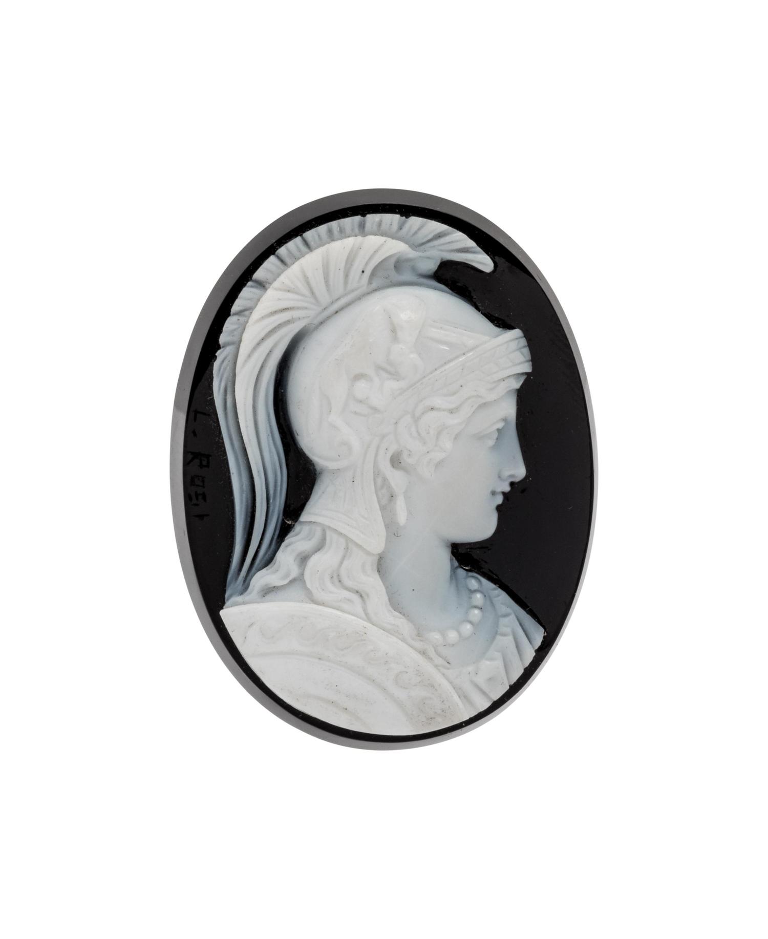 Luigi Rosi, Late Victorian, Sardonyx Athena Cameo