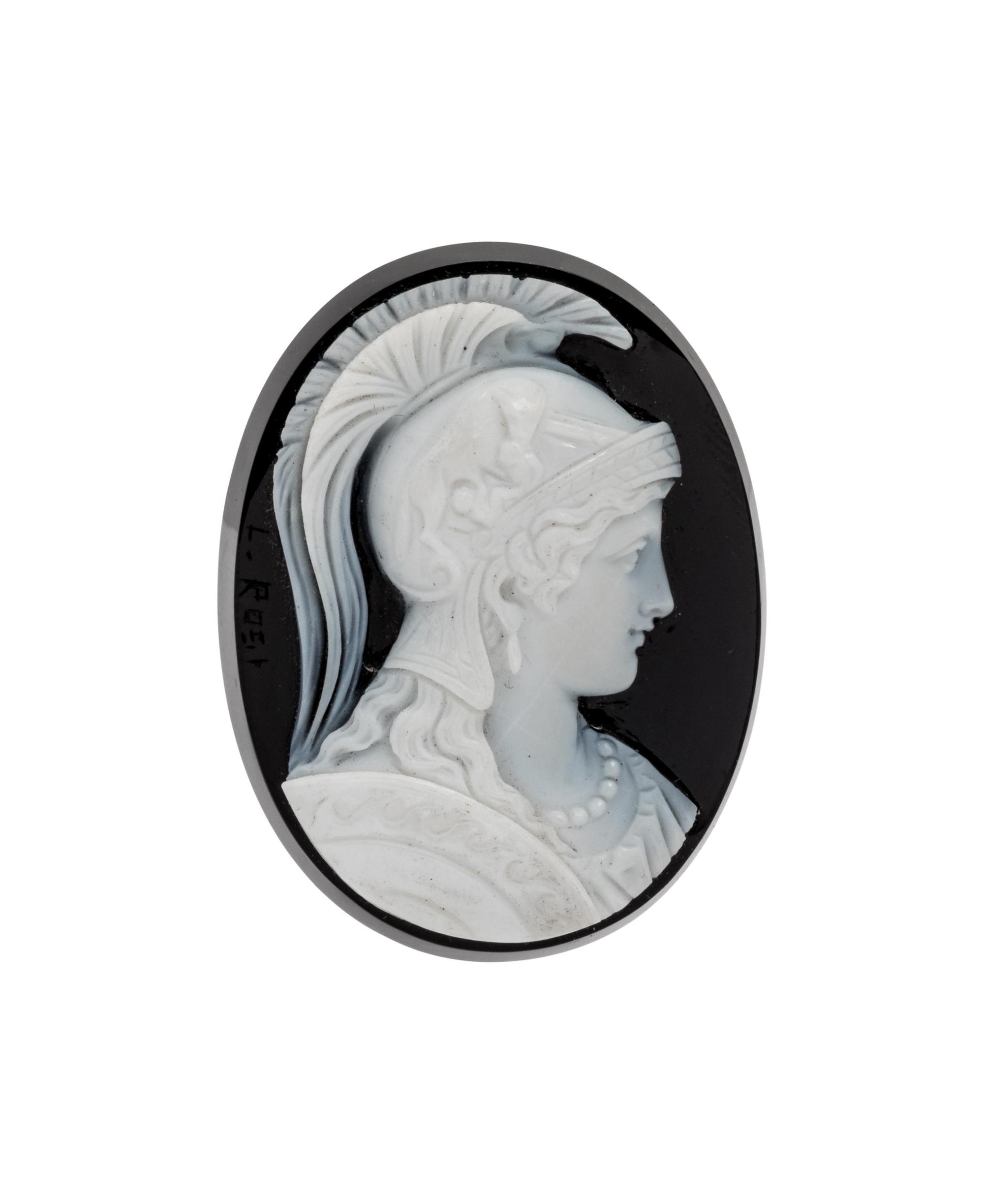 Luigi Rosi, Late Victorian, Sardonyx Athena Cameo