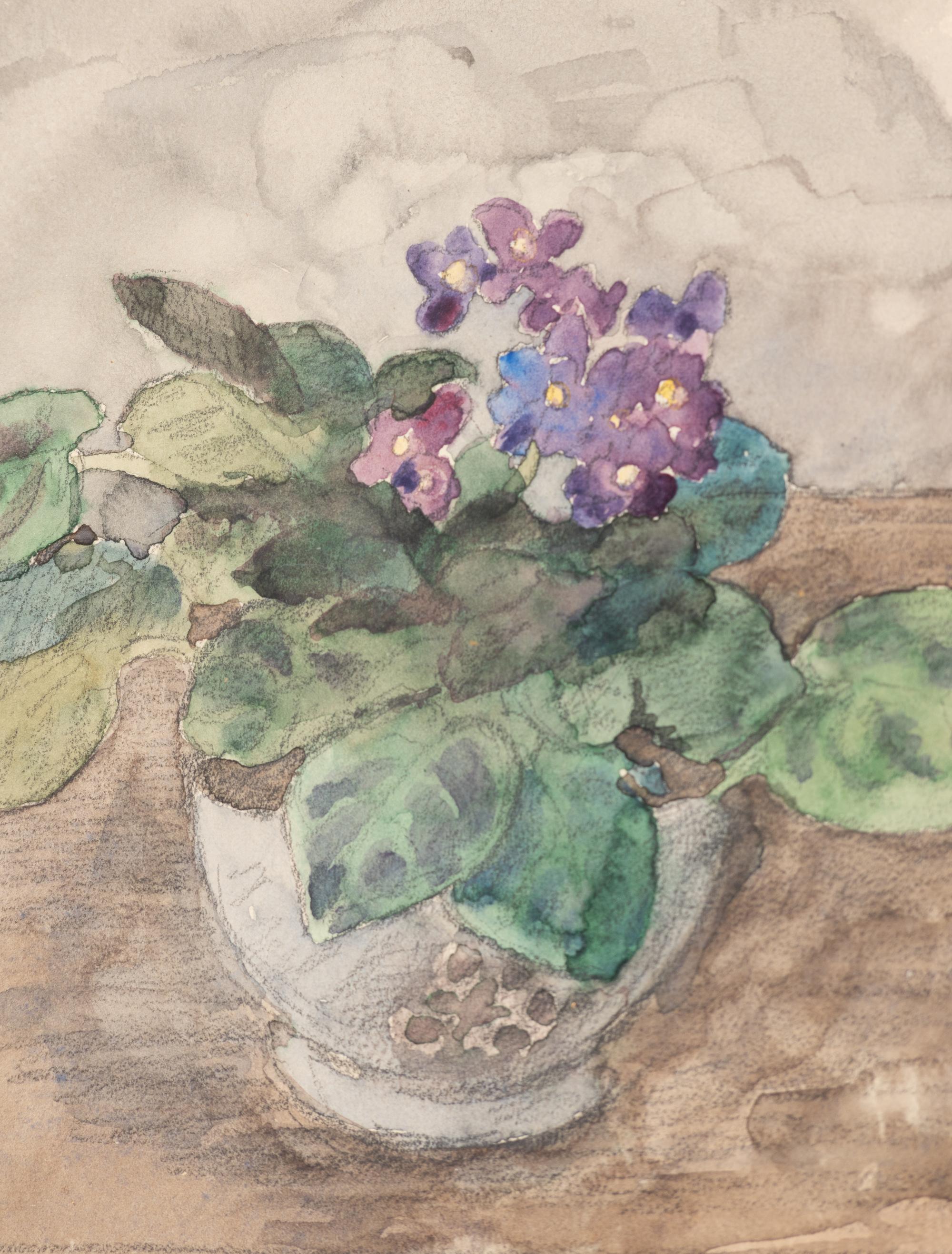Still Life with African Violets