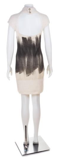 A Chanel Cream and Grey Cashmere Brushstroke Dress, Size 36.
