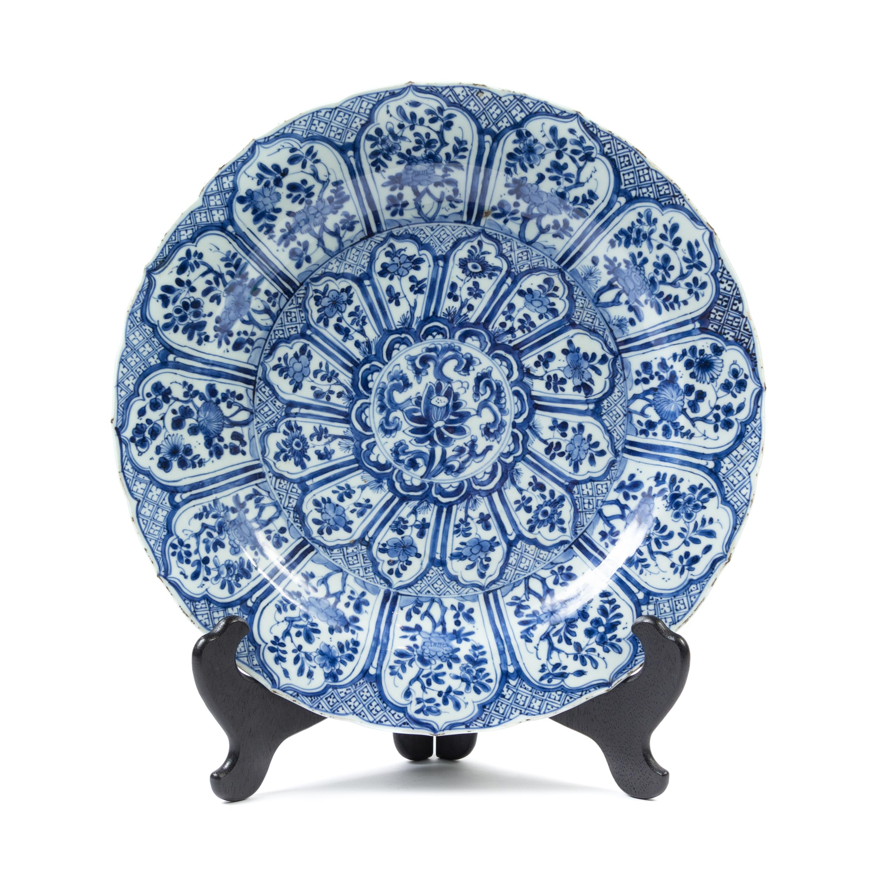 A Chinese Blue and White Porcelain Charger KANGXI PERIOD Diameter 15 3/8 inches. — KANGXI PERIOD