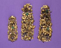 Three Gilt Silver Hair Jewelry Pieces