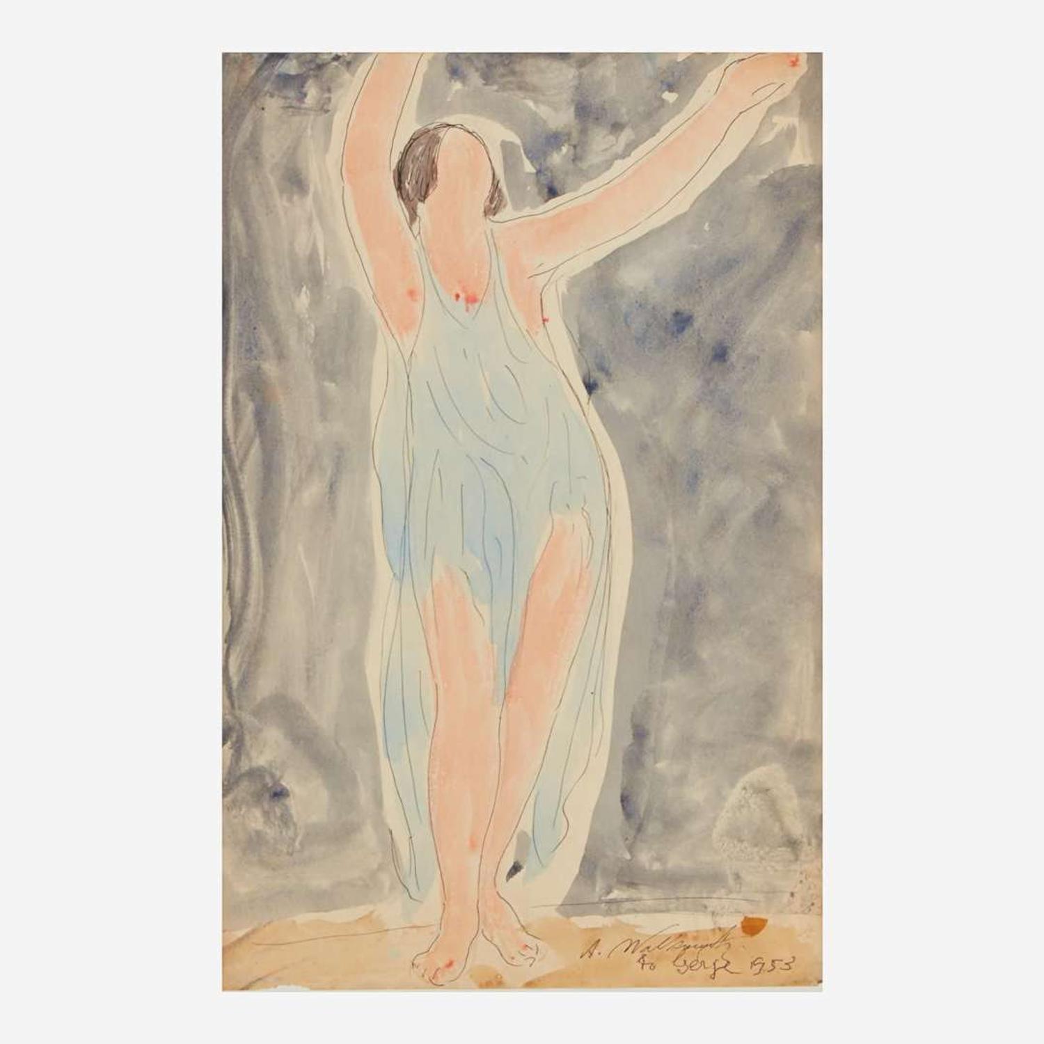 Abraham Walkowitz (American, 1878–1965) Isadora in Blue; together with a companion