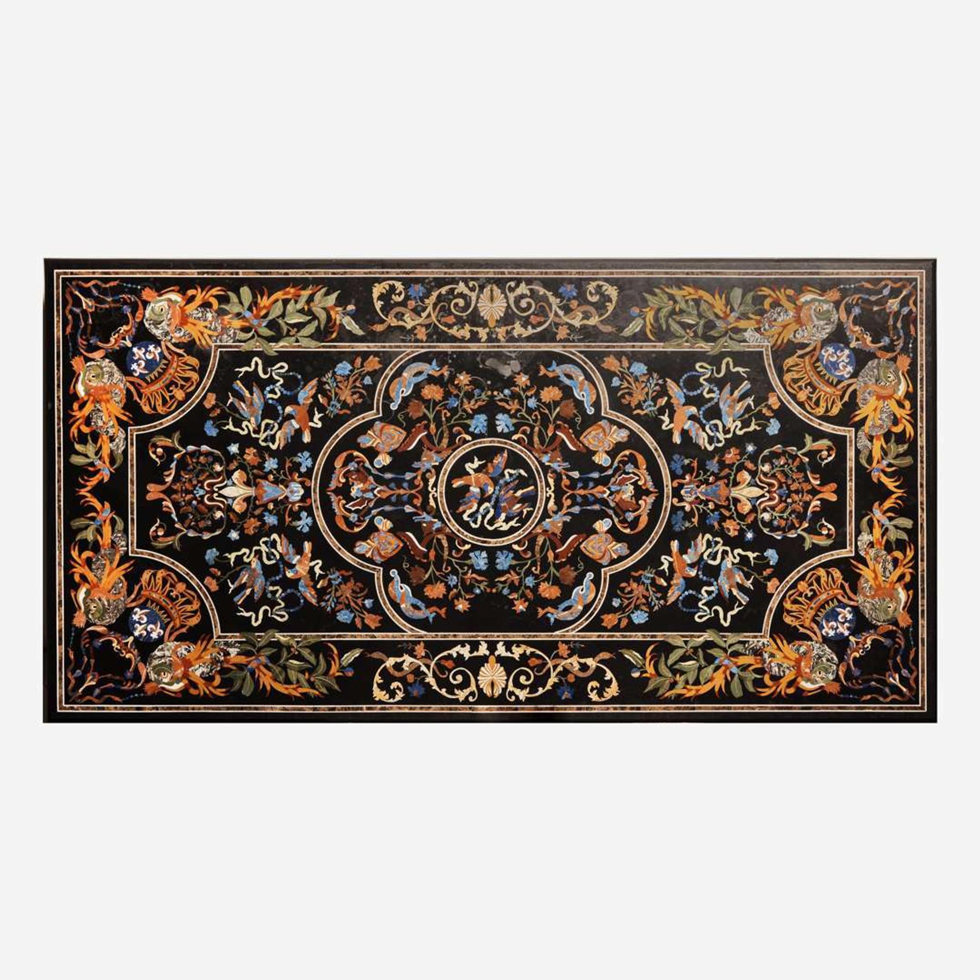A large pietra dura marble table top Modern, after the 16th-century original in the Palatine Gallery, Florence, Italy