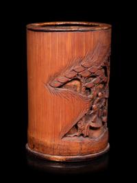 A Chinese ‘Seven Sages of the Bamboo Grove’ Bamboo Brush Pot