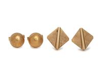 COLLECTION OF YELLOW GOLD CUFFLINKS