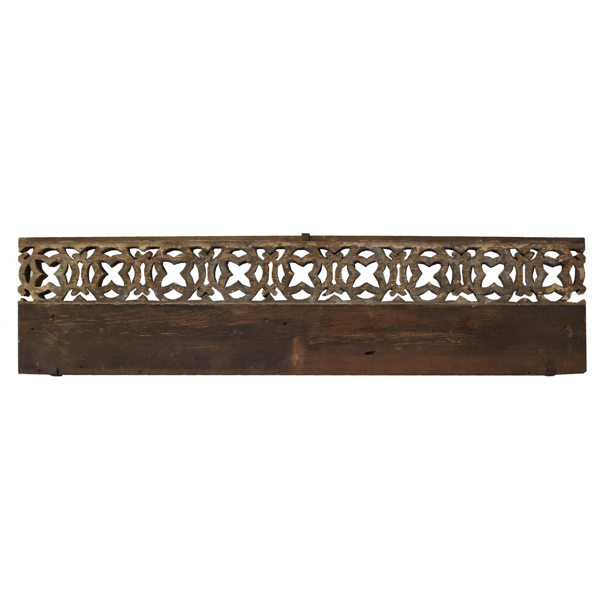 A Frank Lloyd Wright Designed Fretwork Panel from the Heller House 38" W x 2" D x 9.5" H, — United States, 1897
