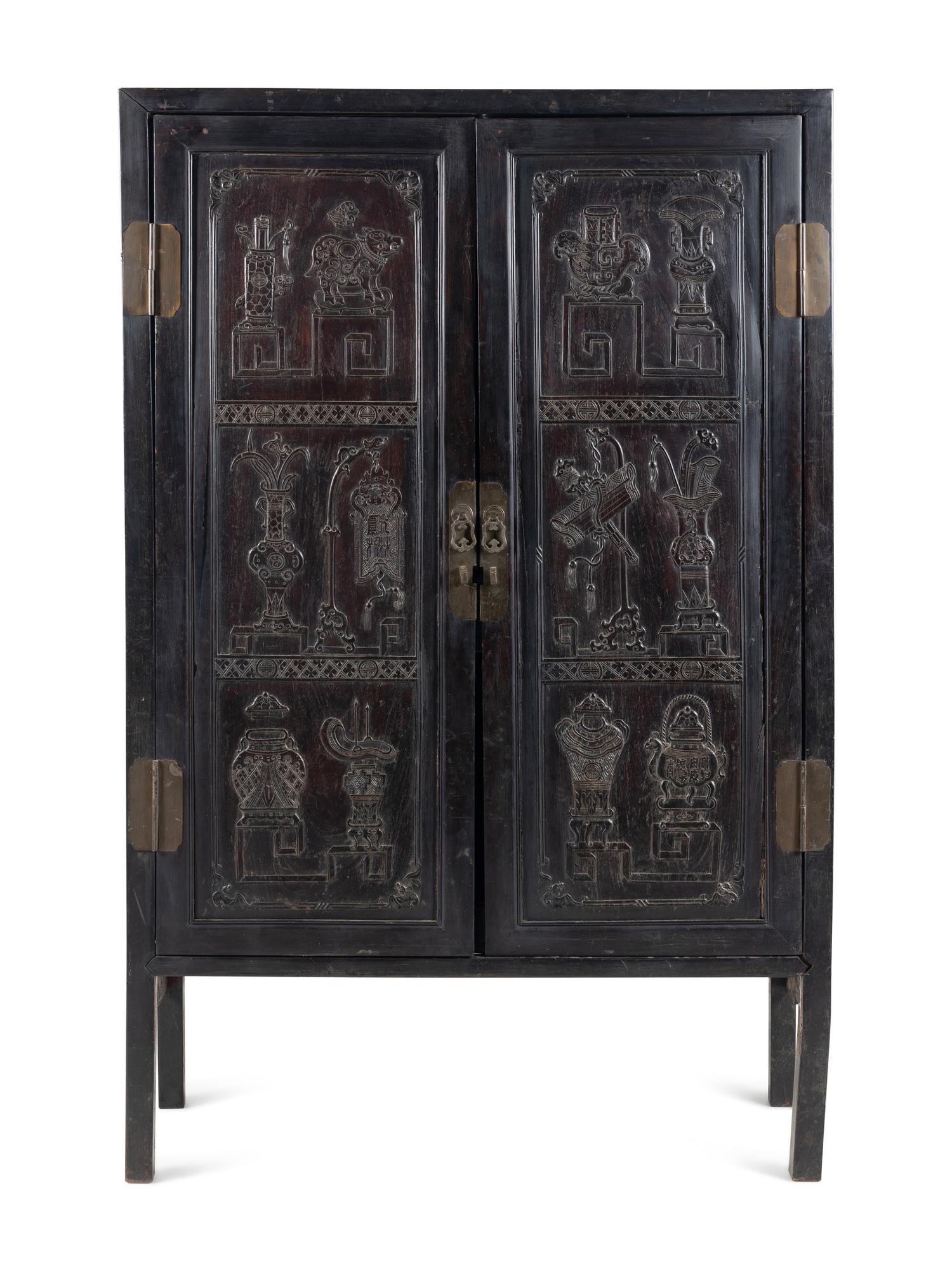 A Chinese Mixwood Cabinet