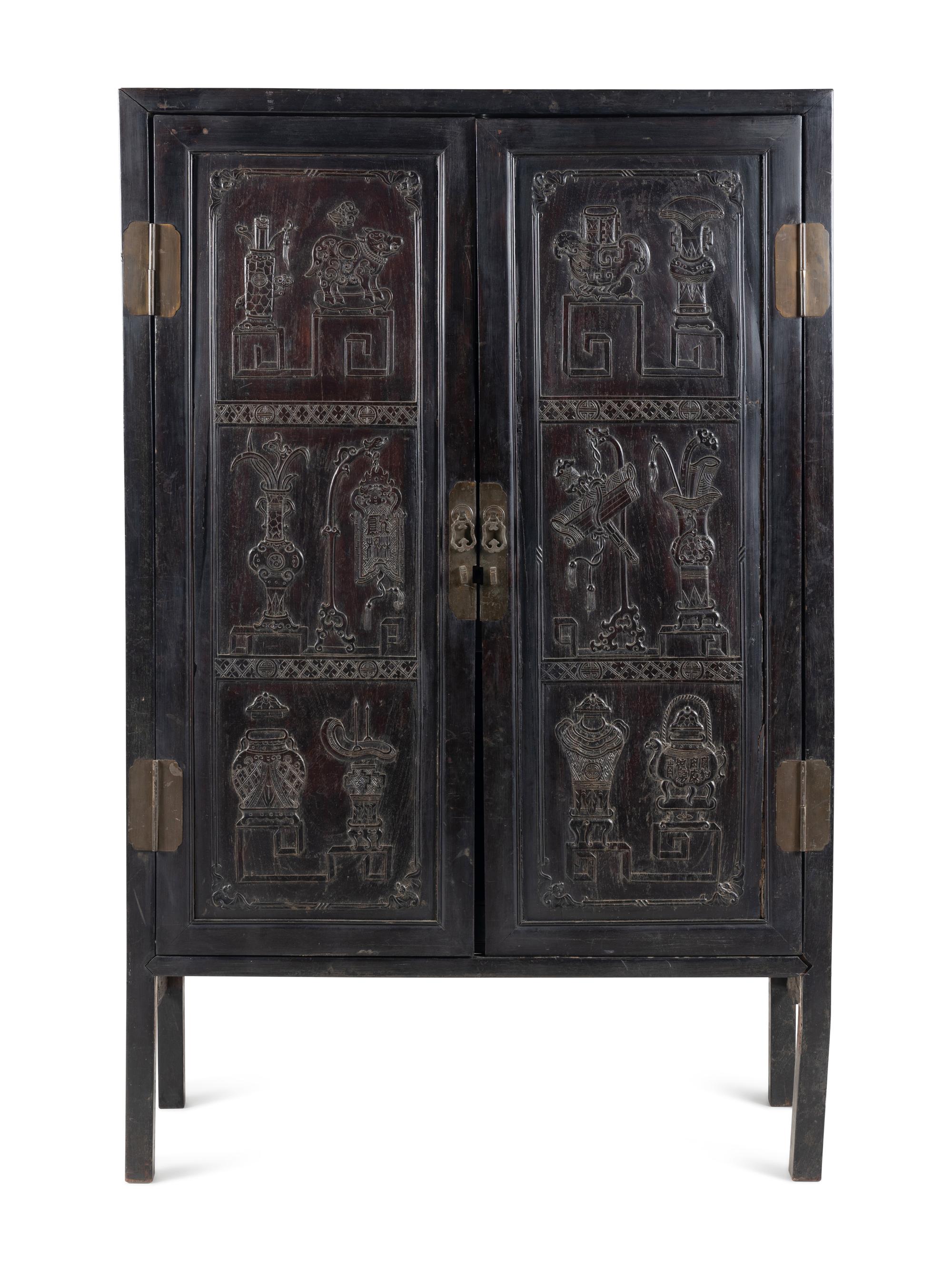 A Chinese Mixwood Cabinet
