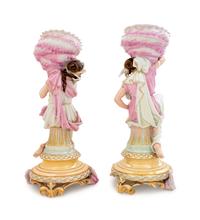 A Pair of Brevete Porcelain Figural Vases