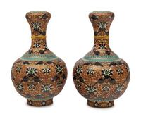 A Pair of Chinese Cloisonné Vases