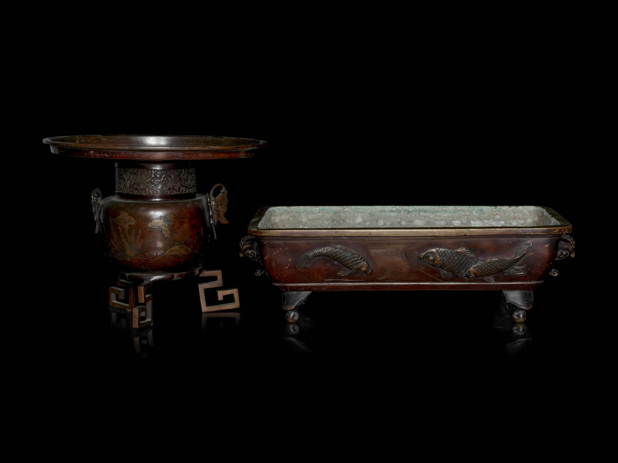 Two Japanese Bronze Articles