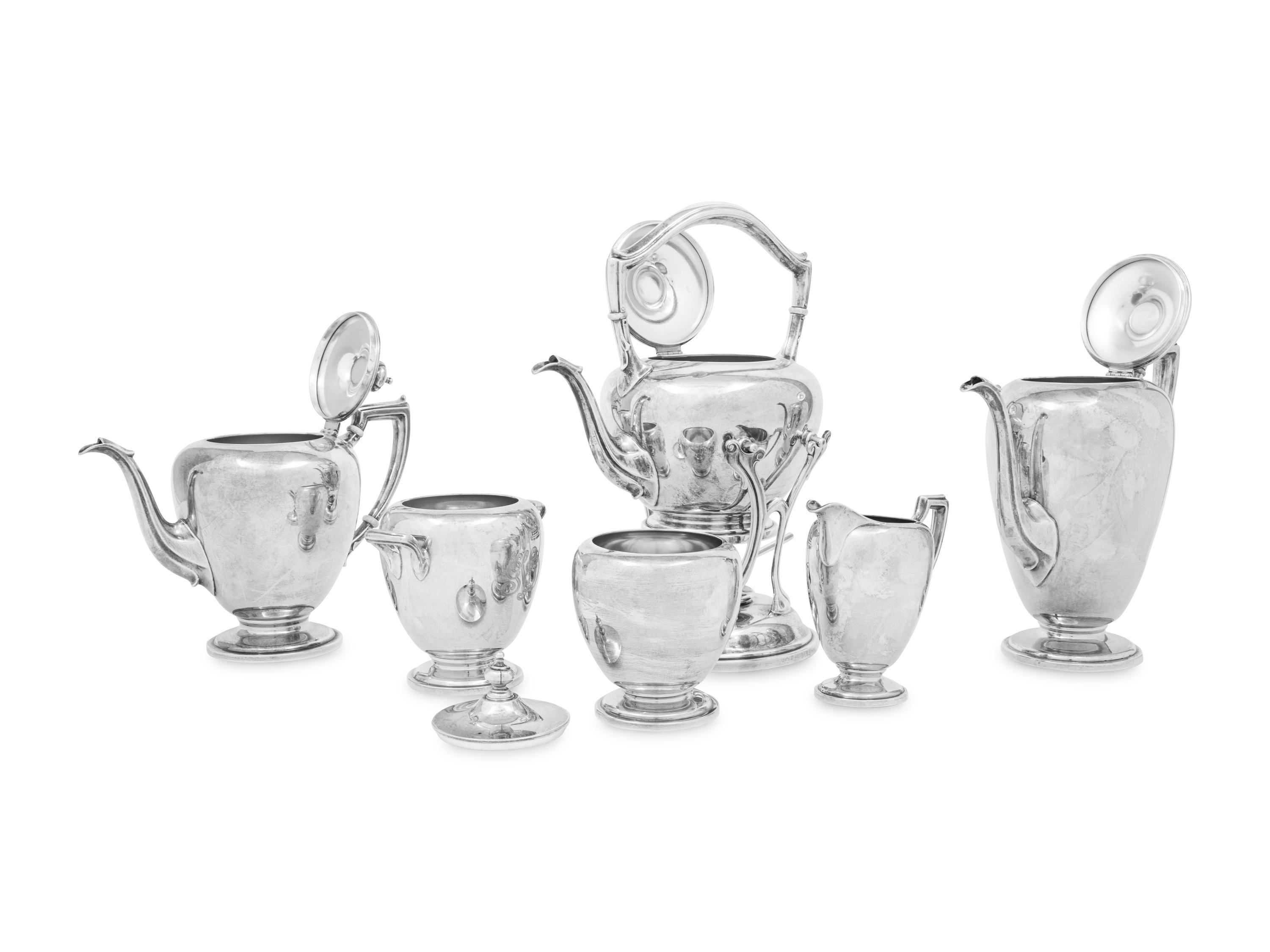 An American Silver Seven-Piece Tea and Coffee Service