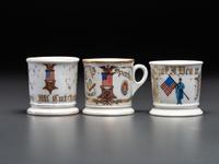 Three GAR Veteran's Porcelain Shaving Mugs