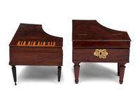 Two Palais Royal Piano-Form Musical Sewing Necessaires