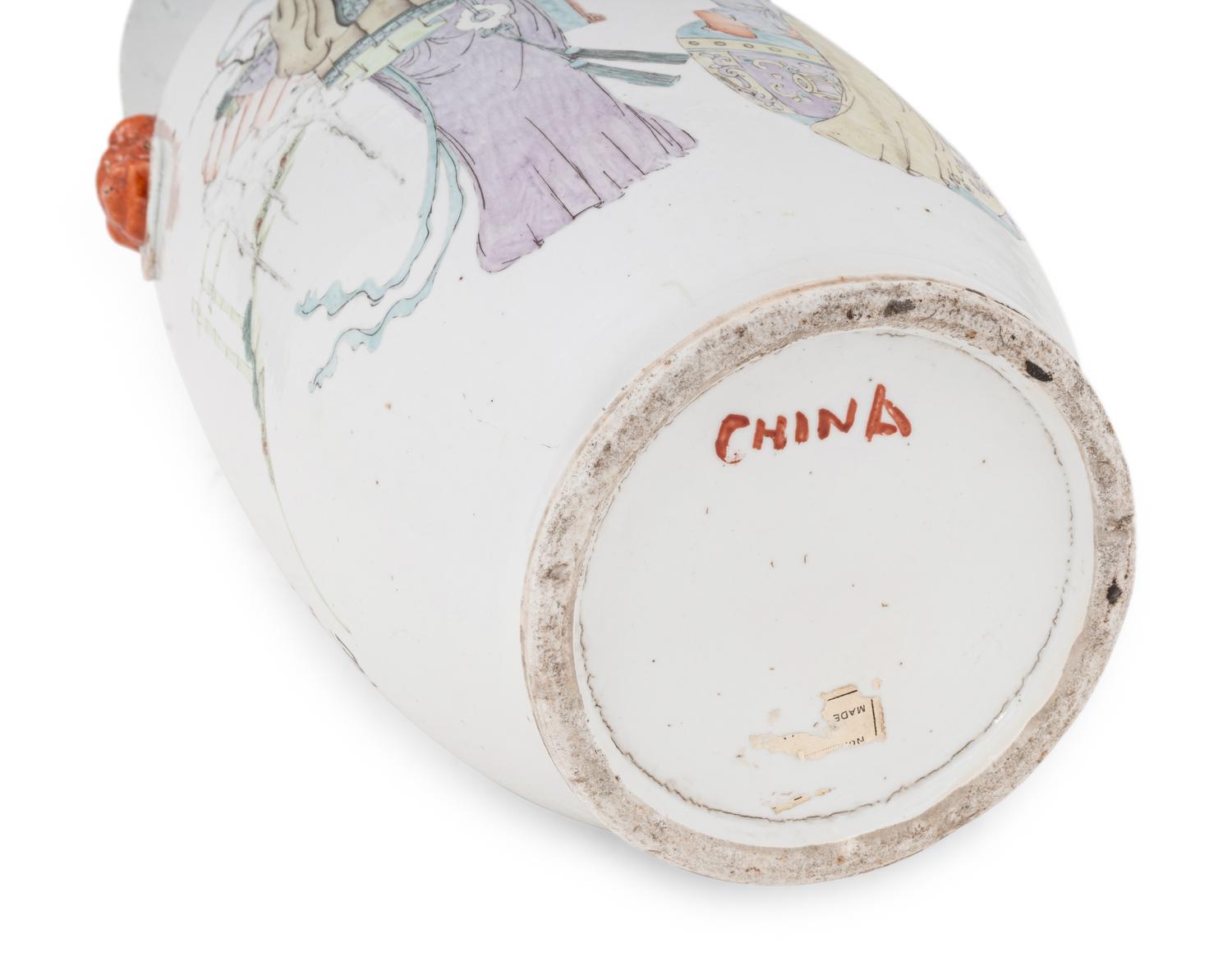 A Large Chinese Famille Rose Porcelain Vase