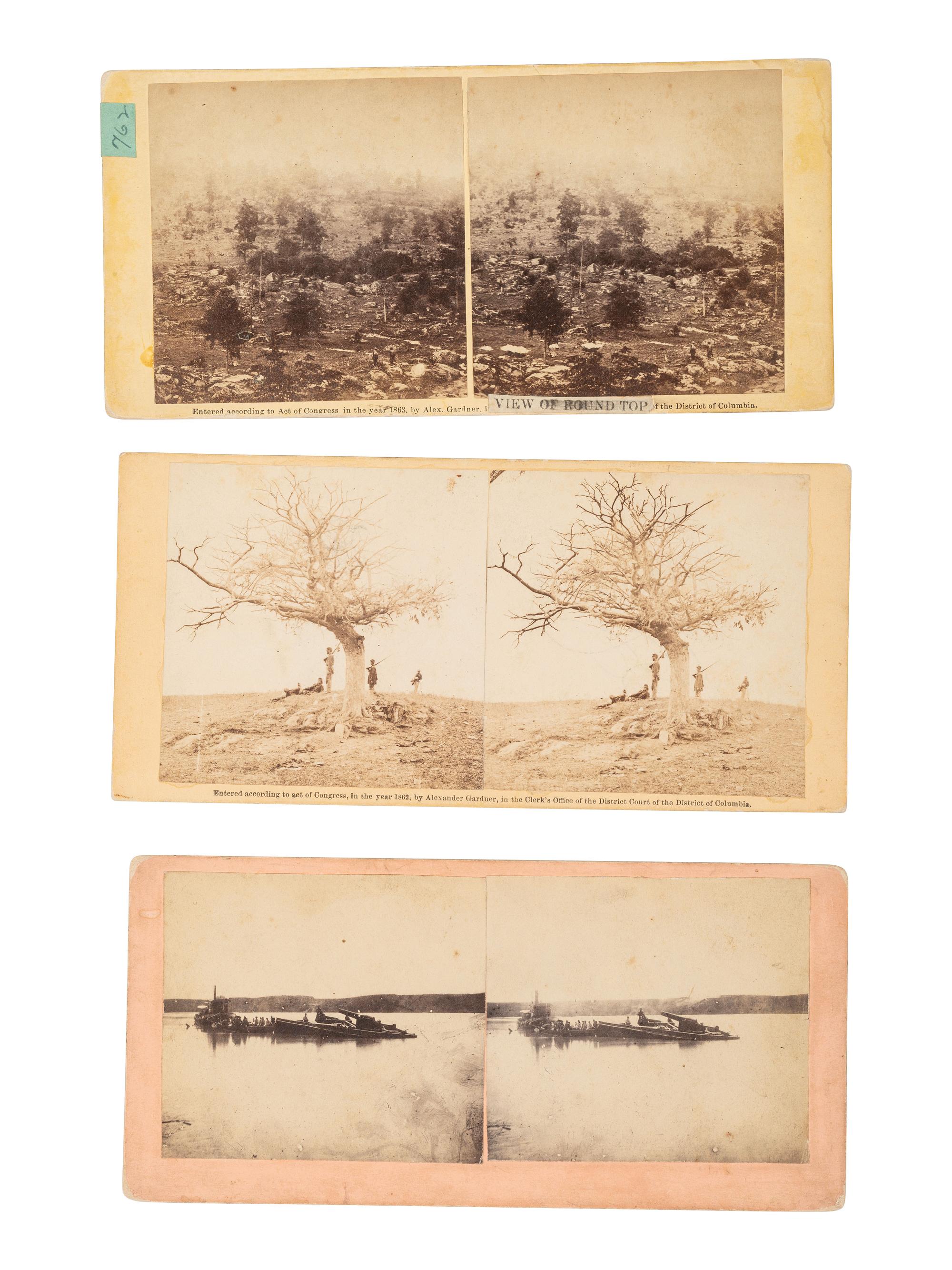 [CIVIL WAR]. 21 assorted Civil War stereoviews published by Alexander GARDNER. 1862-1865.