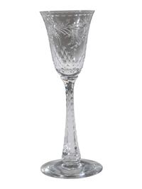 A Collection of Cut Glass Stemware and Plates