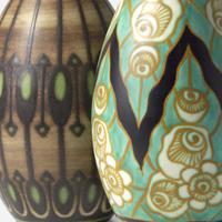 Two Art Deco glazed stoneware vases Charles Catteau (French, 1880-1966) and Léon Lambilotte, Boch Frères Keramis, Belgium, circa 1925