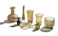 Eight Roman Glass Vessels
