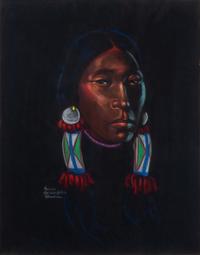 Untitled-Portrait of Blackfoot Warrior, Weasel Tail