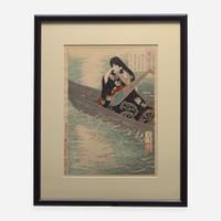 Tsukioka Yoshitoshi 月岡芳年 浮世绘两幅 (Japanese b.1839-d.1892)
