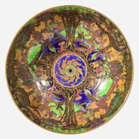 A Wedgwood Flame Fairyland Lustre Imperial Bowl UK, circa 1925