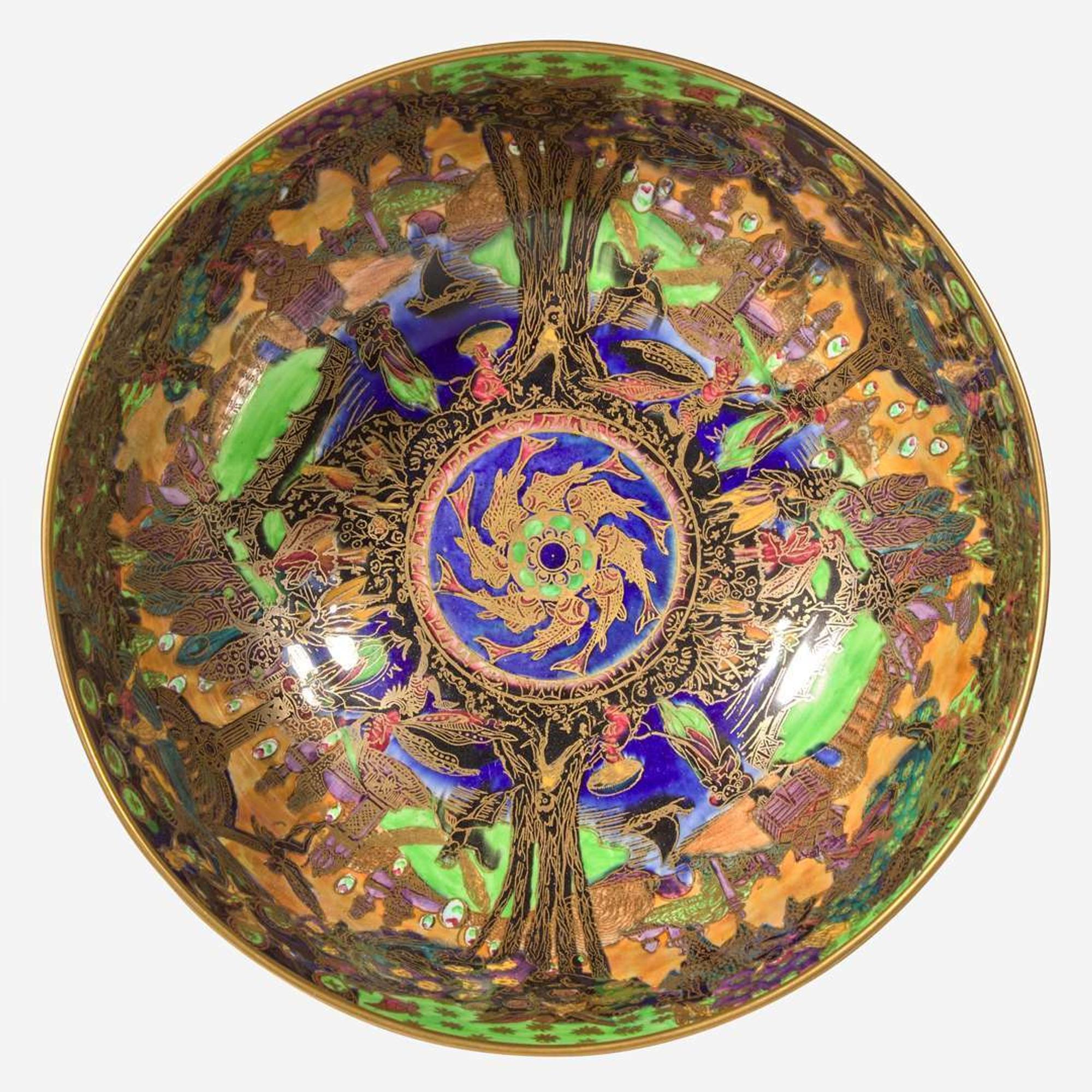 A Wedgwood Flame Fairyland Lustre Imperial Bowl UK, circa 1925