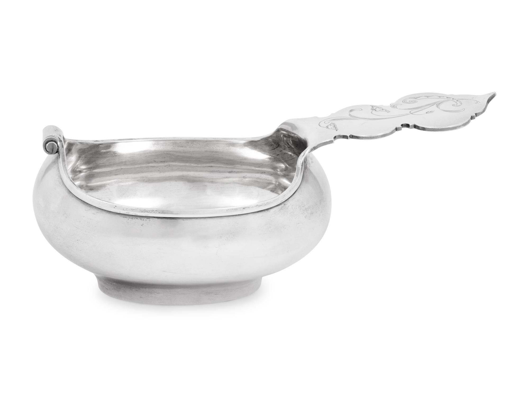 A Large Russian Silver Kovsh
