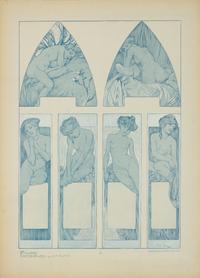 MUCHA, Alphonse (1860-1939). Figures Décoratives. Paris: Librairie Centrale des Beaux-Arts, [n.d.].