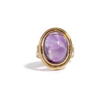 YELLOW GOLD AND AMETHYST RING