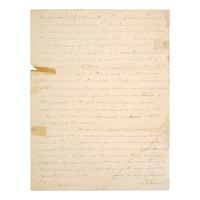 [Jackson, Andrew (1767-1845)]. Smith, Robert (1757-1842). Autograph letter signed ("R. Smith"), Baltimore, 7 February 1835.