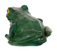 A Green Glazed Ceramic Model of a Frog — 20th Century