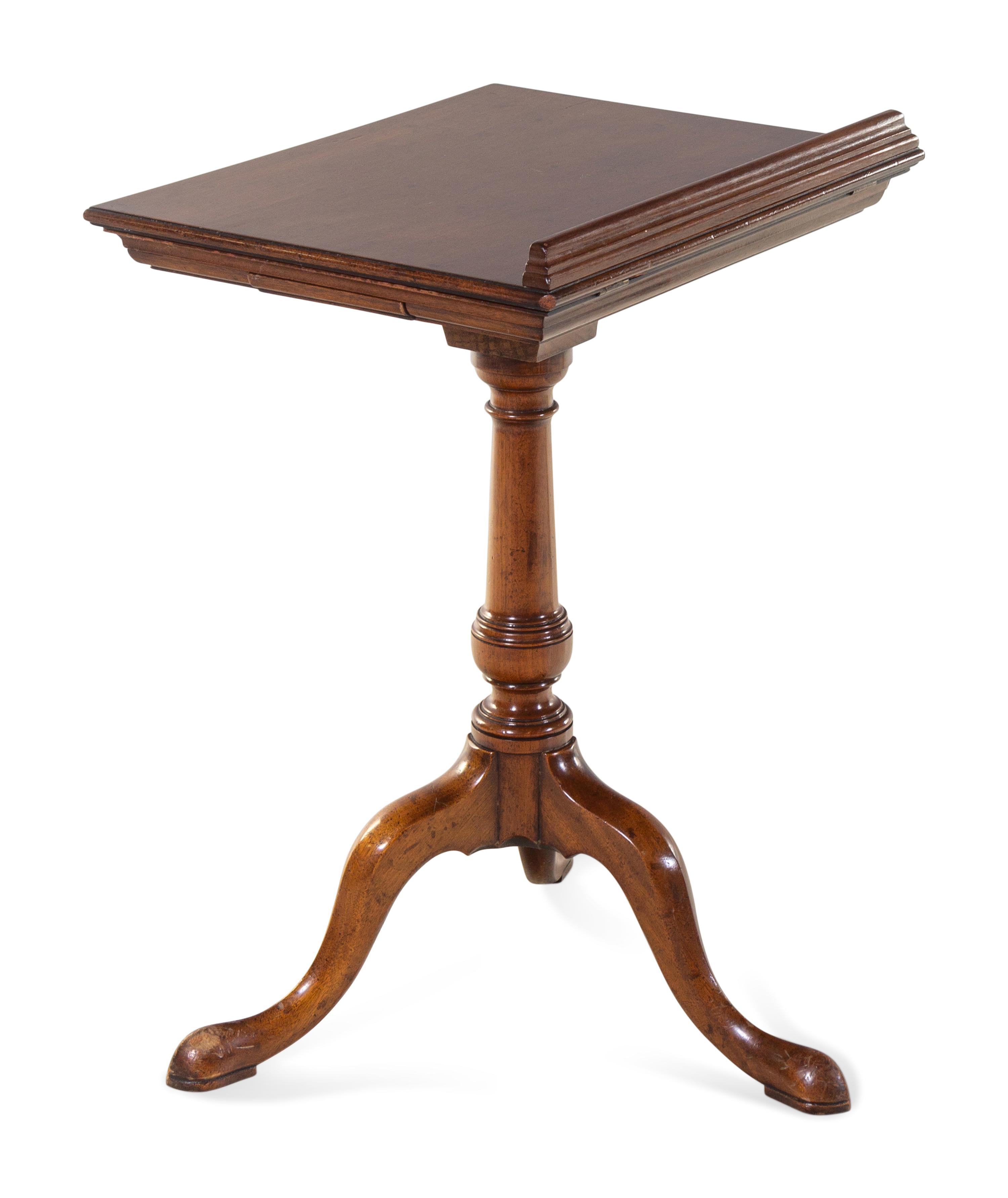 A Regency Rosewood Candle Stand and a Similar Mahogany Music Stand