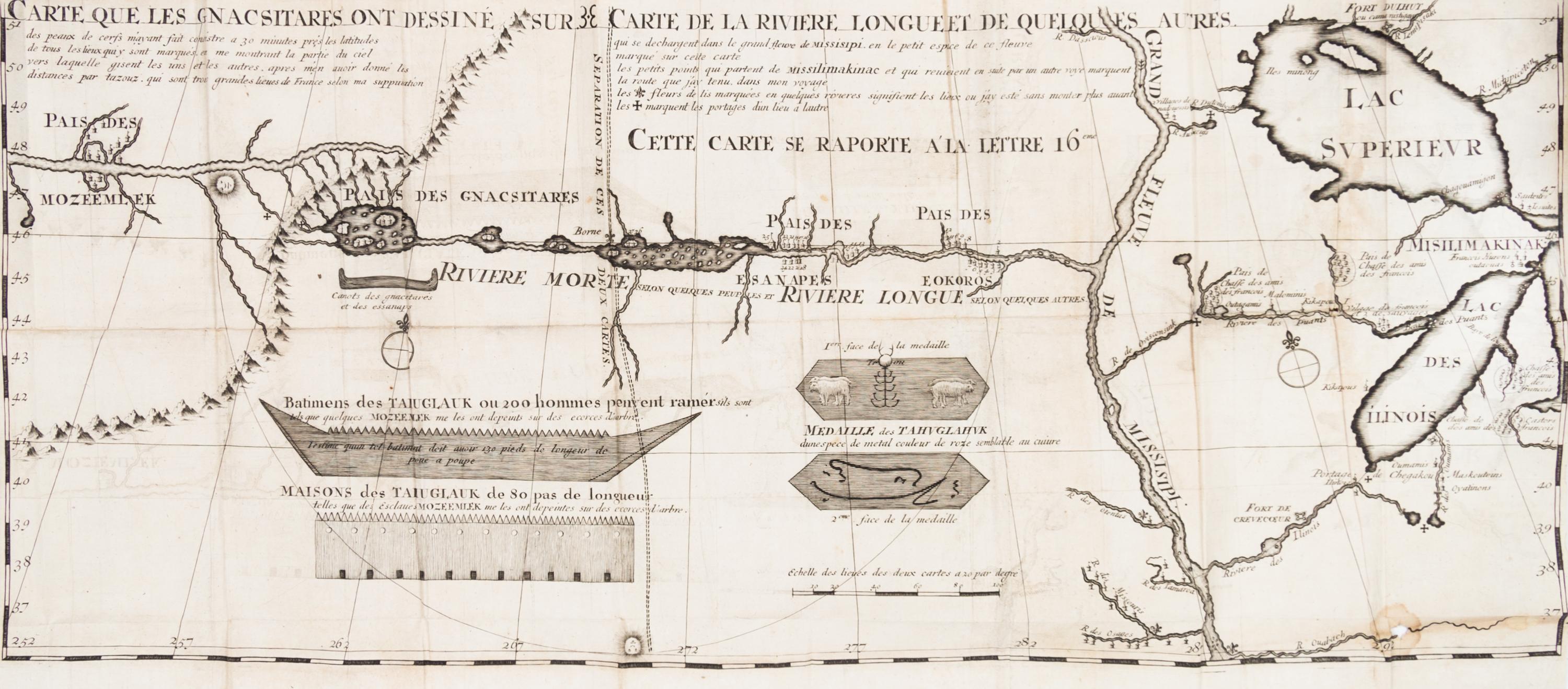 LA HONTAN, BARON. Voyages Du Baron De La Hontan dans L'Amerique Septentrionale.. Hague, 1705. 2 vols. w/maps.