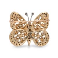 COLLECTION OF GEMSTONE AND DIAMOND BROOCHES