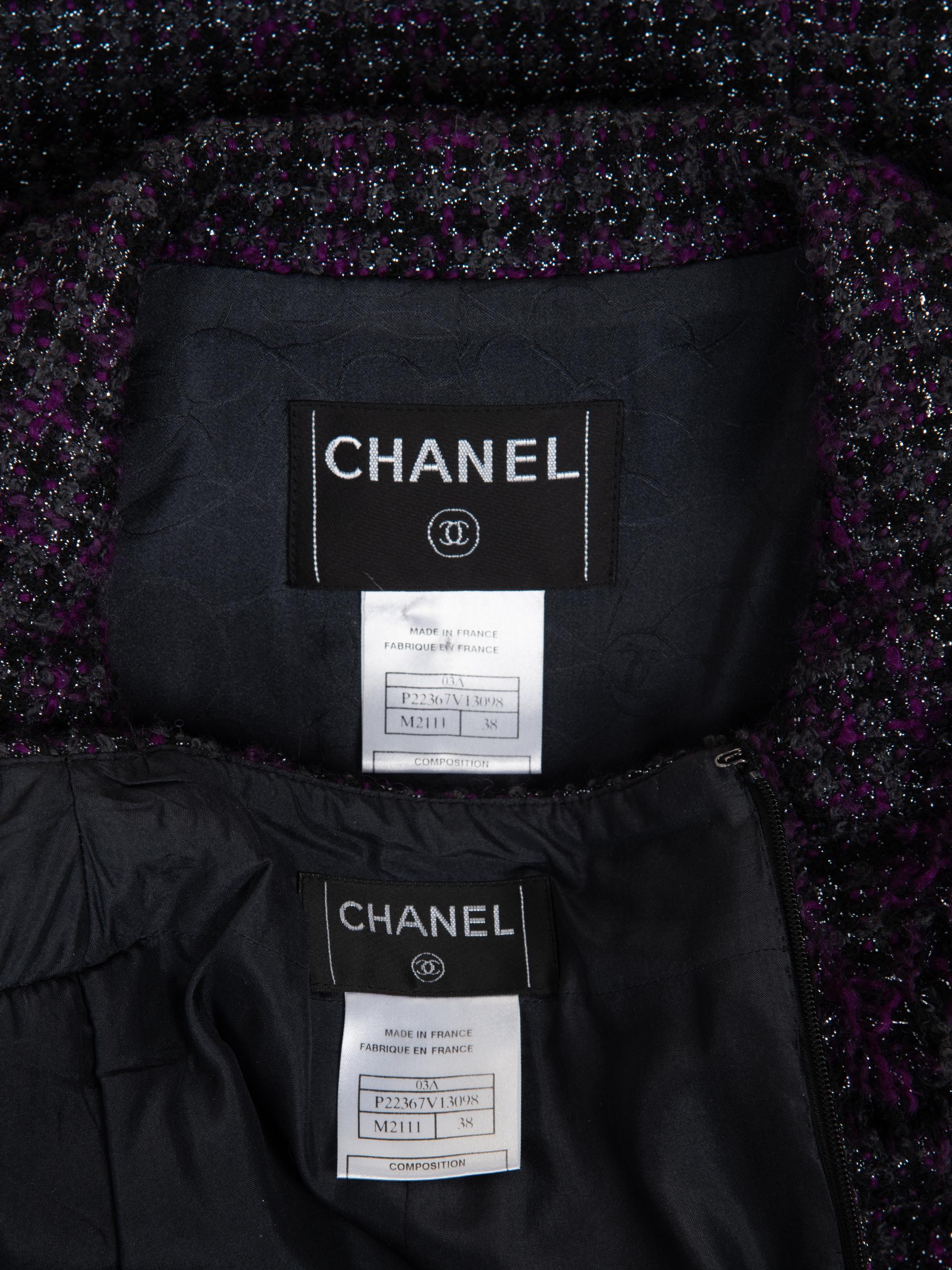 Chanel Plaid Tweed Skirt Suit, Fall 2003