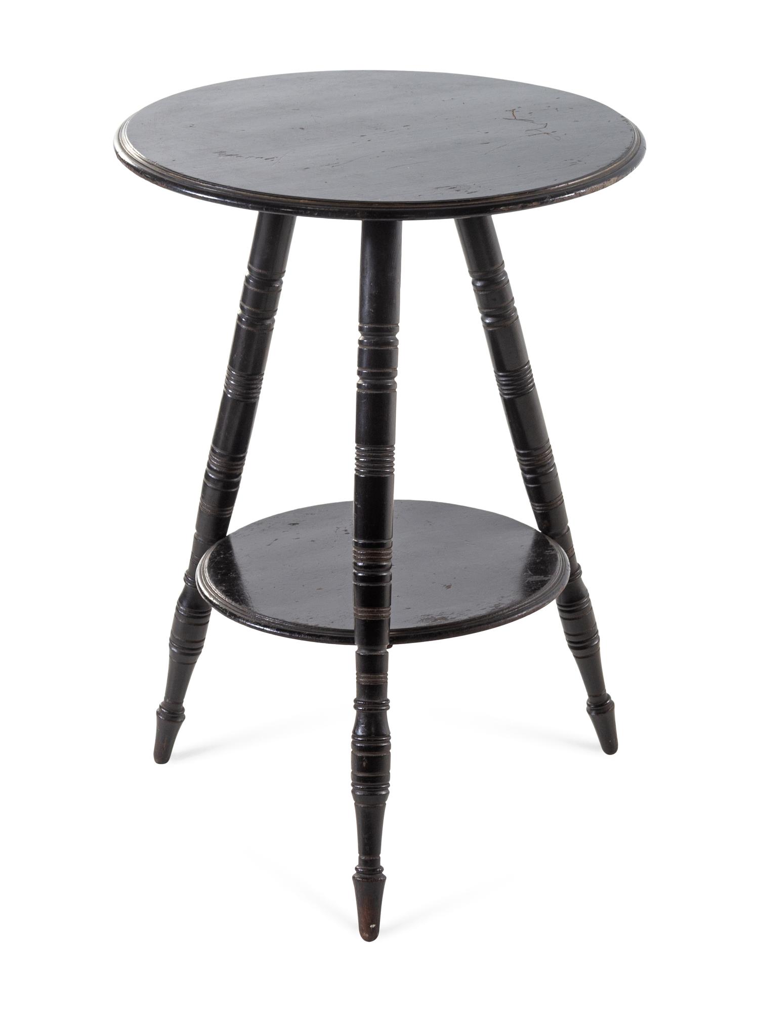 A Victorian Ebonized End Table