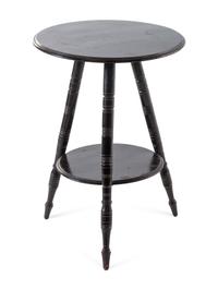 A Victorian Ebonized End Table