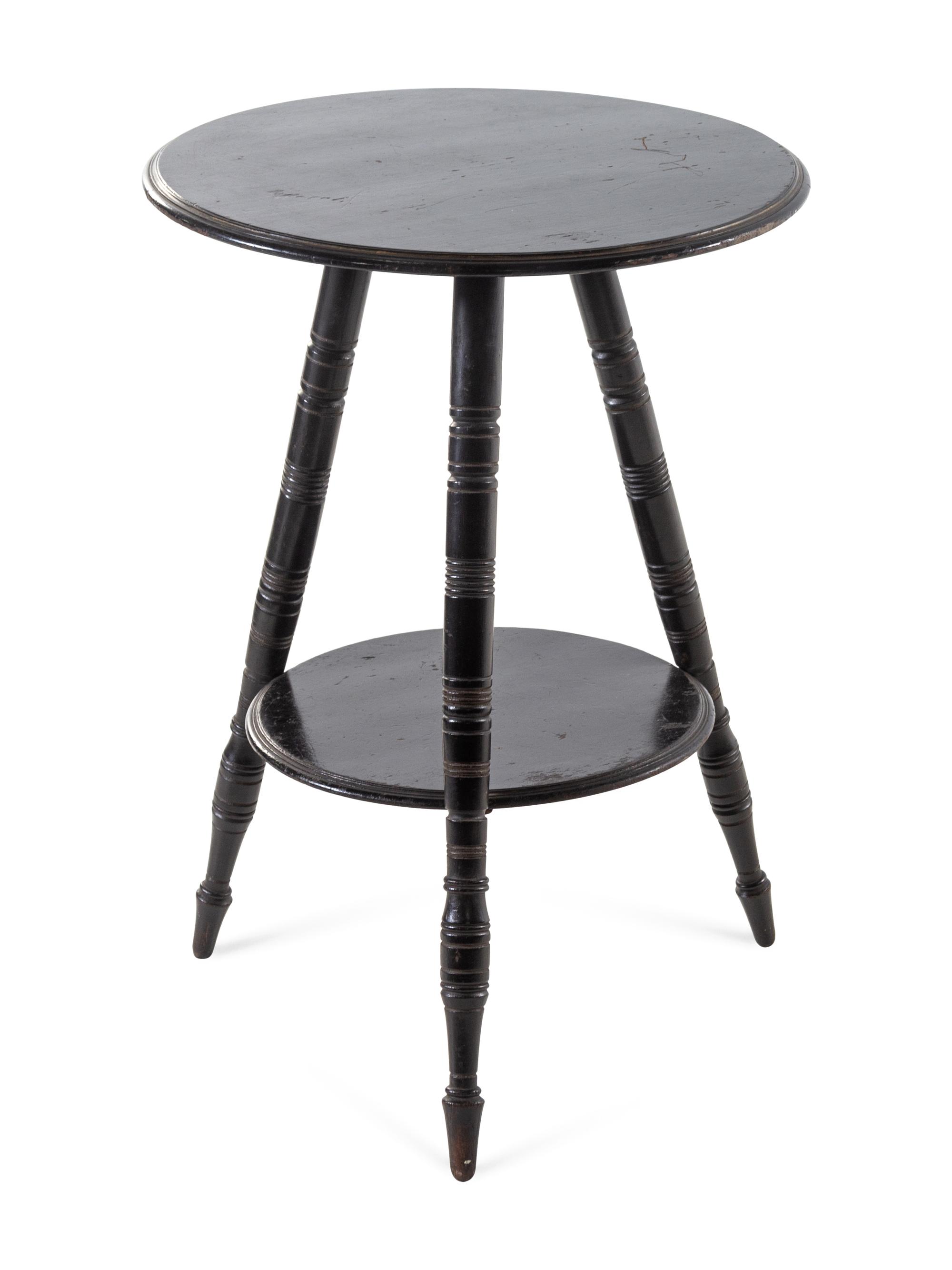 A Victorian Ebonized End Table