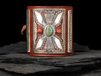 Navajo Silver, Turquoise, and Spiny Oyster Ketoh