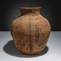 Apache Polychrome Figural Basket
