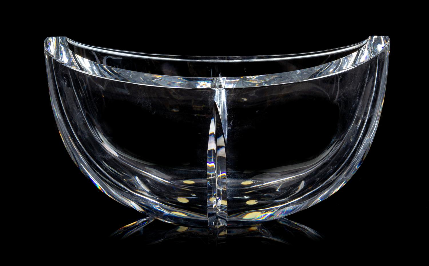 Kosta Boda Late 20th Century glass bowl etched signature…