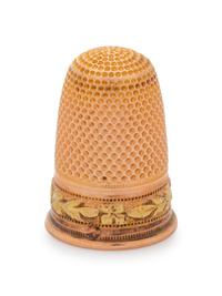 A French Vari-Colored Gold Thimble