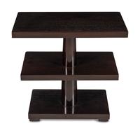 Three-Tier Art Deco Style Hardwood Side Table