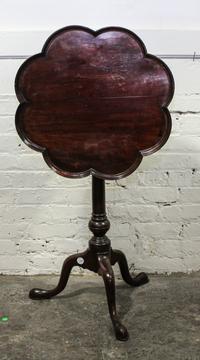 An American Mahogany Tilt-Top Tea Table Height 28 x width 20 x depth 19 1/2 inches. — 18TH/19TH CENTURY