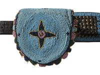 Plateau Beaded and Tacked Belt, with Pouch