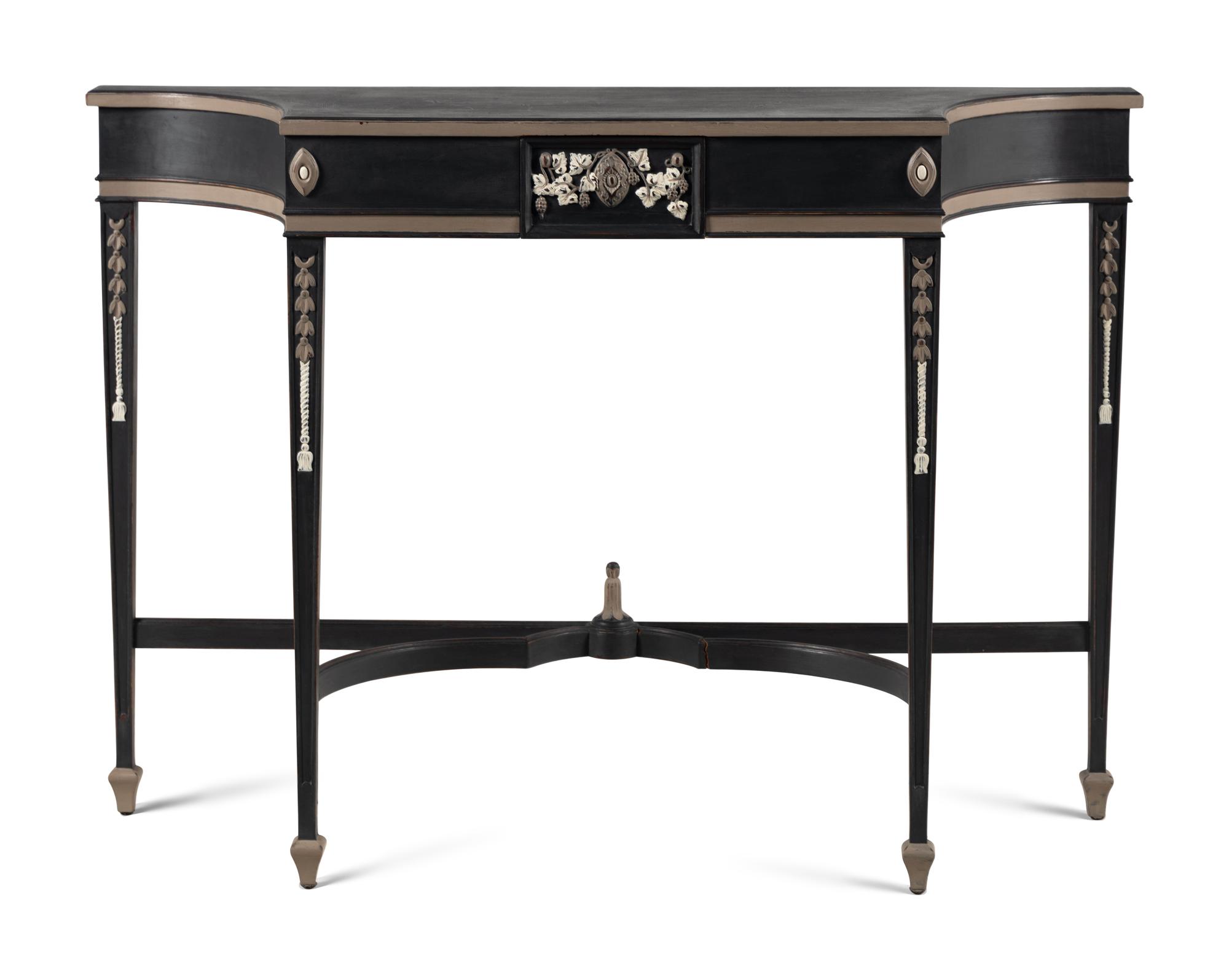 A Neoclassical Style Painted Console Table
