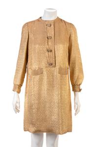 Christian Dior Haute Couture Gold Dress, 1966