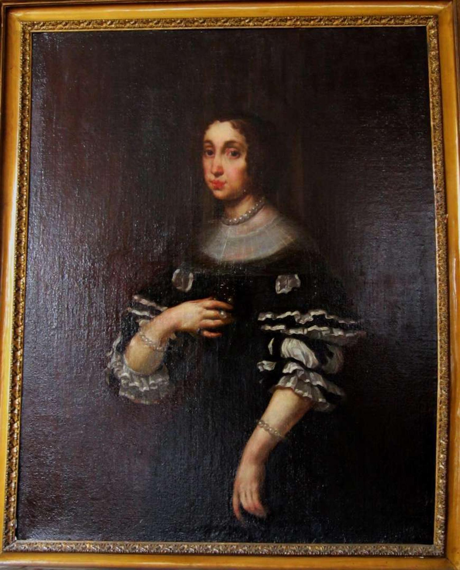 Attributed to Sir Peter Lely (British, 1618-1680) portrait of a lady from the court of charles ii